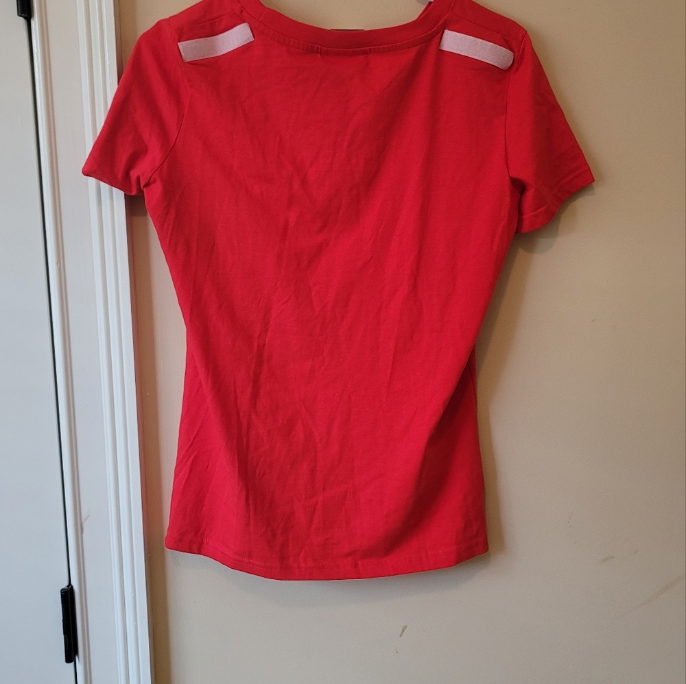 Wonder Woman Red Yellow Blue T Shirt Top Blouse Costume/Cape Size L - Picture 3 of 6